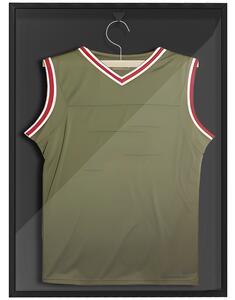HOMCOM Football Shirt Frame Display, Acrylic Jersey Frame w/ UV Protection, Aluminium Sports Shirt Shadow Box for Basketball Football Aosom UK