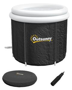 Outsunny Cold Plunge Tub, Portable Ice Bath Cold Water Therapy Tub with Thermo Lid, for Athletes Polar Recovery, Black Aosom UK