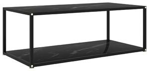 Coffee Table Black 100x50x35 cm Tempered Glass