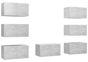 TV Cabinets 7 pcs Concrete Grey 30.5x30x60 cm Engineered Wood