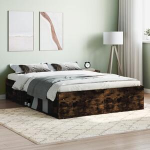 Bed Frame Smoked Oak 135x190 cm Double