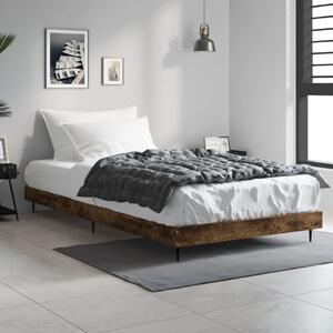 Bed Frame Smoked Oak 90x190 cm 3FT Single Engineered Wood