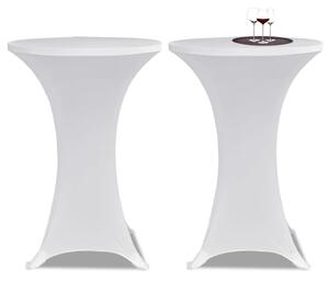 Standing Table Cover Ø 60cm White Stretch 2 pcs