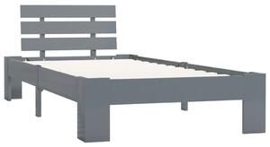 Bed Frame Grey Solid Pine Wood 90x200 cm