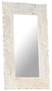 Mirror White 80x50 cm Solid Mango Wood