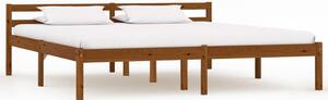 Bed Frame Honey Brown Solid Pine Wood 180x200 cm Super King