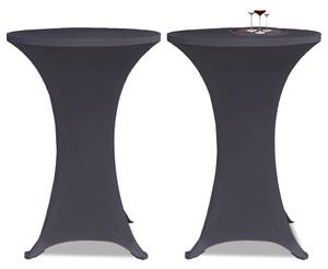 Stretch Table Cover 2 pcs 60 cm Anthracite