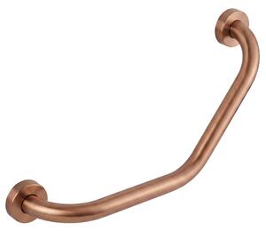 Bathroom angled grab bar BRUSH COPPER