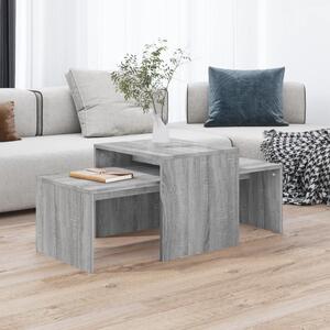 Coffee Table Set Grey Sonoma 100x48x40 cm Engineered Wood