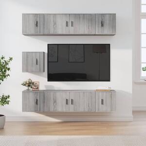 7 Piece TV Cabinet Set Grey Sonoma Engineered Wood