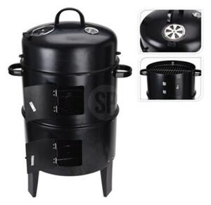 ProGarden BBQ Charcoal Grill with Chimney and 2 Cooking Grills Black