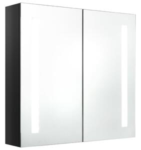 LED Bathroom Mirror Cabinet Shining Black 62x14x60 cm