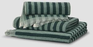 Pine Green Pembroke Stripe Cotton Towels | Hand Towel | Piglet in Bed