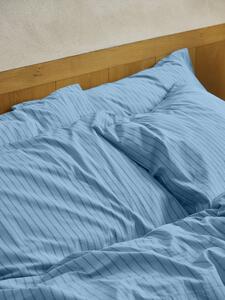 Pale Blue Favourite Shirt Stripe Cotton Pillowcases (Pair) | Square | Piglet in Bed