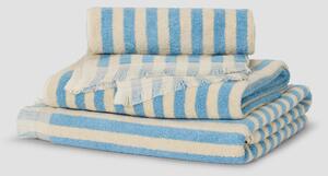 Coastal Blue Pembroke Stripe Cotton Towels | Hand Towel | Piglet in Bed