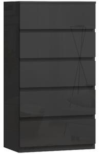 HOMCOM Chest of Drawers, 5-Drawer Storage Cabinets, Modern Dresser, Storage Drawer Unit for Bedroom