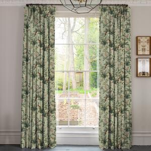 Linda Barker Rosa Fiore Linen Look Blackout Made To Measure Curtains Eucalyptus