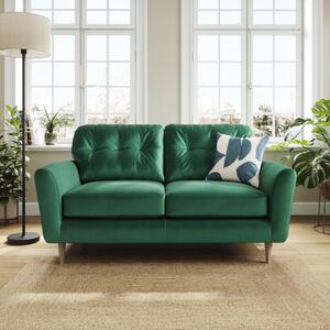 Sven Opulent Velvet 2 Seater Sofa Bottle Green