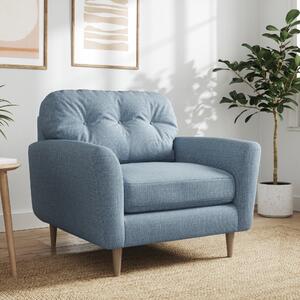 Sven Chunky Tonal Weave Snuggle Chair Navy