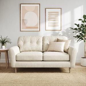 Sven Chunky Tonal Weave 2 Seater Sofa Ivory