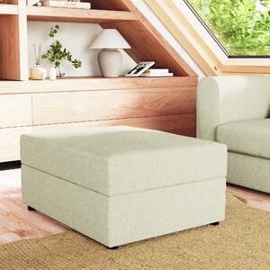 Rectangle Soft Texture Storage Footstool Soft Green