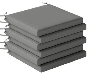 Outsunny Set of 6 Outdoor Seat Cushions with Machine Washable Cover, Water Repellent Seat Cushions Dark Grey