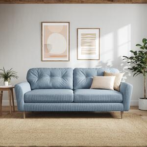 Sven Chunky Tonal Weave 4 Seater Sofa Navy