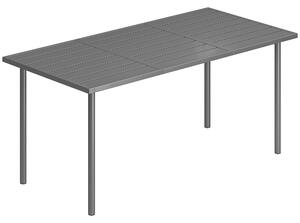 Outsunny Garden Dining Table for 6 Person, 165 x 80 cm Rectangular Outdoor Dining Table with Slatted Top