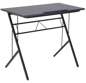 Vinsetto Computer Desk Writing Workstation Art Drawing Drafting Board Craft Table Tiltable Tabletop Adjustable Height Black 90L x 50W x 76-116.5H cm