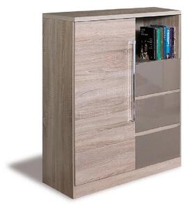 Danville Wooden Sideboard With 3 Drawers In Cappuccino Gloss Oak