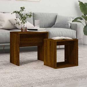 Ramona Wooden Nesting Coffee Table - Brown Oak