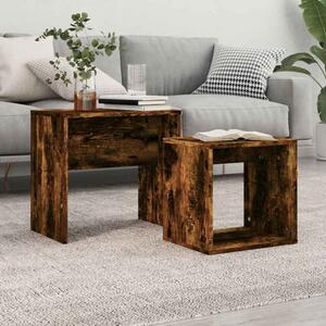 Ramona Wooden Nesting Coffee Table - Smoked Oak