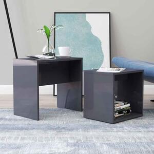 Ramona High Gloss Nesting Coffee Table - Grey