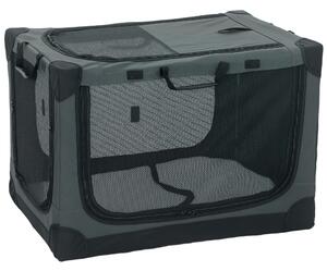 PawHut Soft Dog Crate Pet Travel Crate 76 x 54 x 54 cm with Removable Pad Mesh Window Army Green