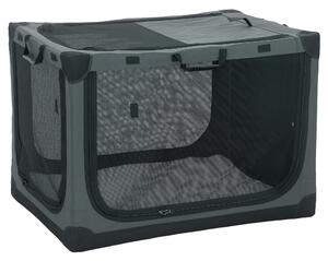 PawHut Soft Dog Crate Pet Travel Crate 90 x 64 x 64 cm with Removable Pad Mesh Window Army Green