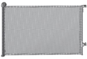 PawHut Retractable Dog Gate, Extends to 140 cm Wide & 93 cm Tall, Mesh Pet Gate with Single Hand Operation, for Stairs Doorways