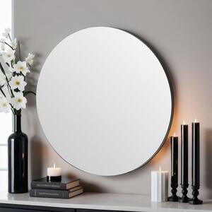 Yearn Simple Round Wall Mirror Black