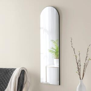 Yearn Arched Narrow Full Length Wall Mirror Black