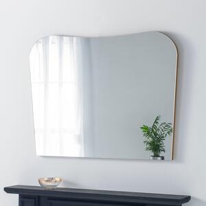 Yearn Curved Overmantel Wall Mirror Brown