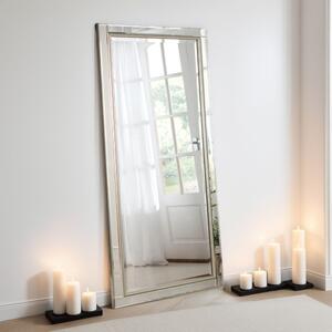 Yearn Classic Rectangle Full Length Leaner Wall Mirror Silver