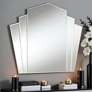 Yearn Art Deco Fan Wall Mirror Silver