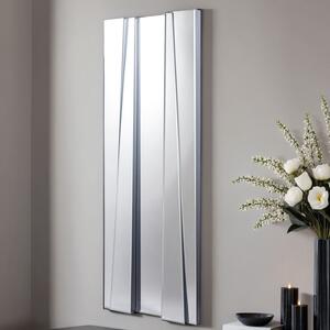 Yearn 3d Tapered Full Length Wall Mirror Silver