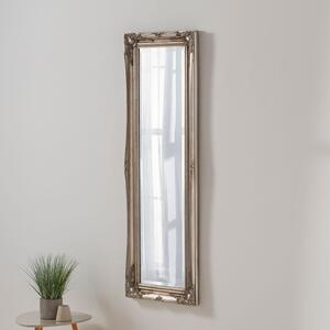 Yearn French Rectangle Narrow Full Length Wall Mirror Silver