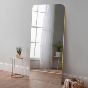 Yearn Seamless Radius Full Length Leaner Wall Mirror Gold