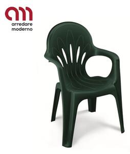 Chair Stella di mare Scab with armrests and medium backrest