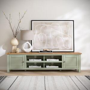 Bromley Extra Wide TV Unit for TVs up to 80 Sage (Green)