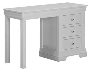 Cavara Wooden Dressing Table With 3 Drawers In Pebble Grey