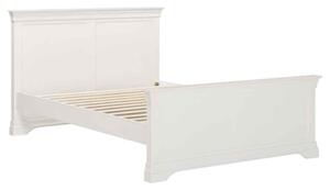 Cavara Wooden High Foot End Double Bed in Ivory