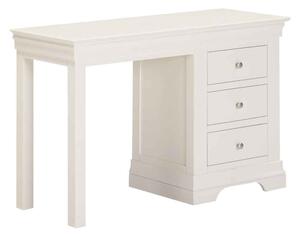 Cavara Wooden Dressing Table With 3 Drawers In Ivory