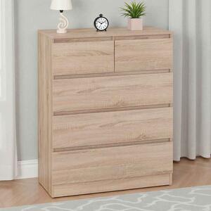 Mcgowan Wooden Chest Of 5 Drawers in Sonoma Oak